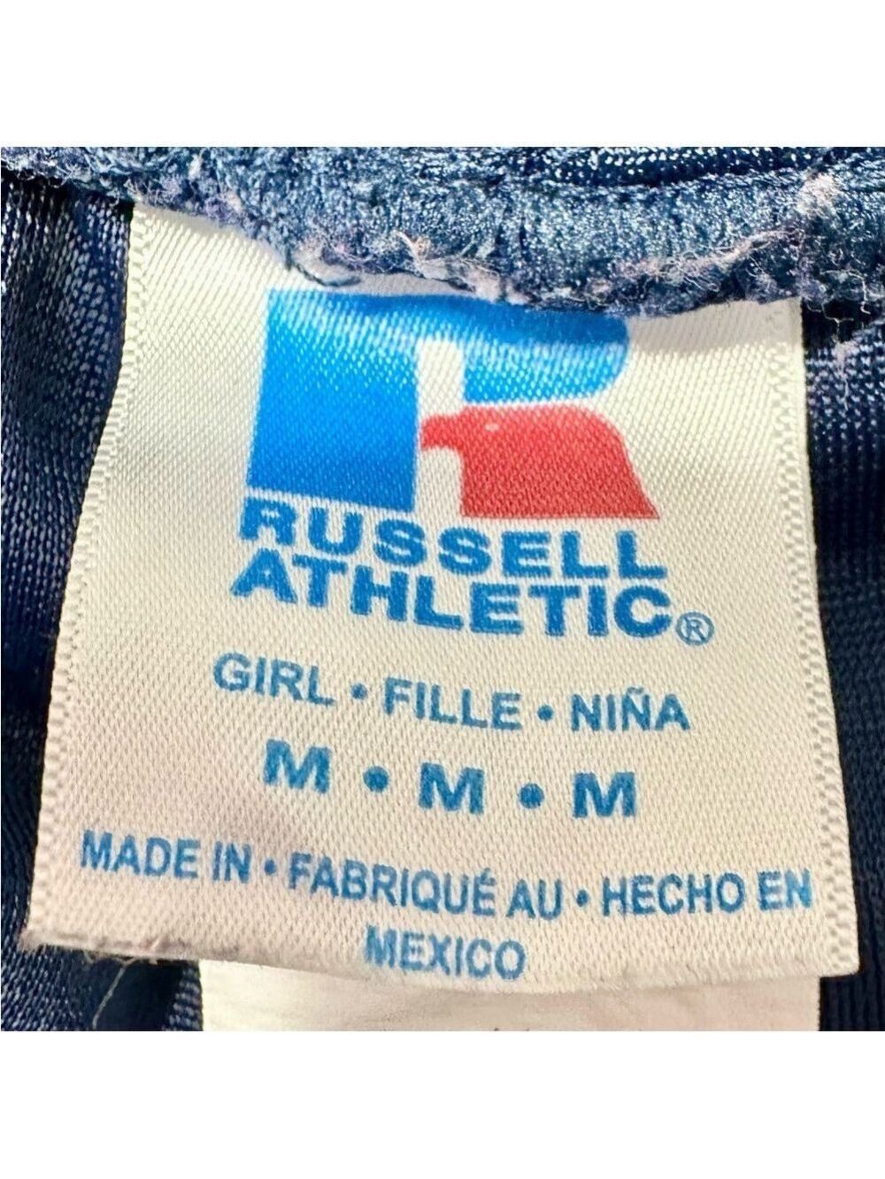 Russell Athletic Girls Navy Athletic Mesh Gym Shorts Size M - Picture 7 of 9